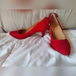 Red Heels with Cute Lace Back